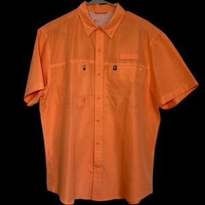 Fishing Shirt Men’s L Orange Vented Back